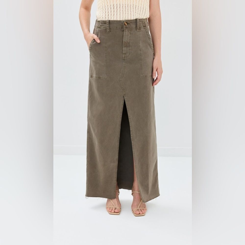 NWT Favorite Daughter Women's The Sadie Utility Skirt in Kalamata Green Size 25 - Picture 3 of 9